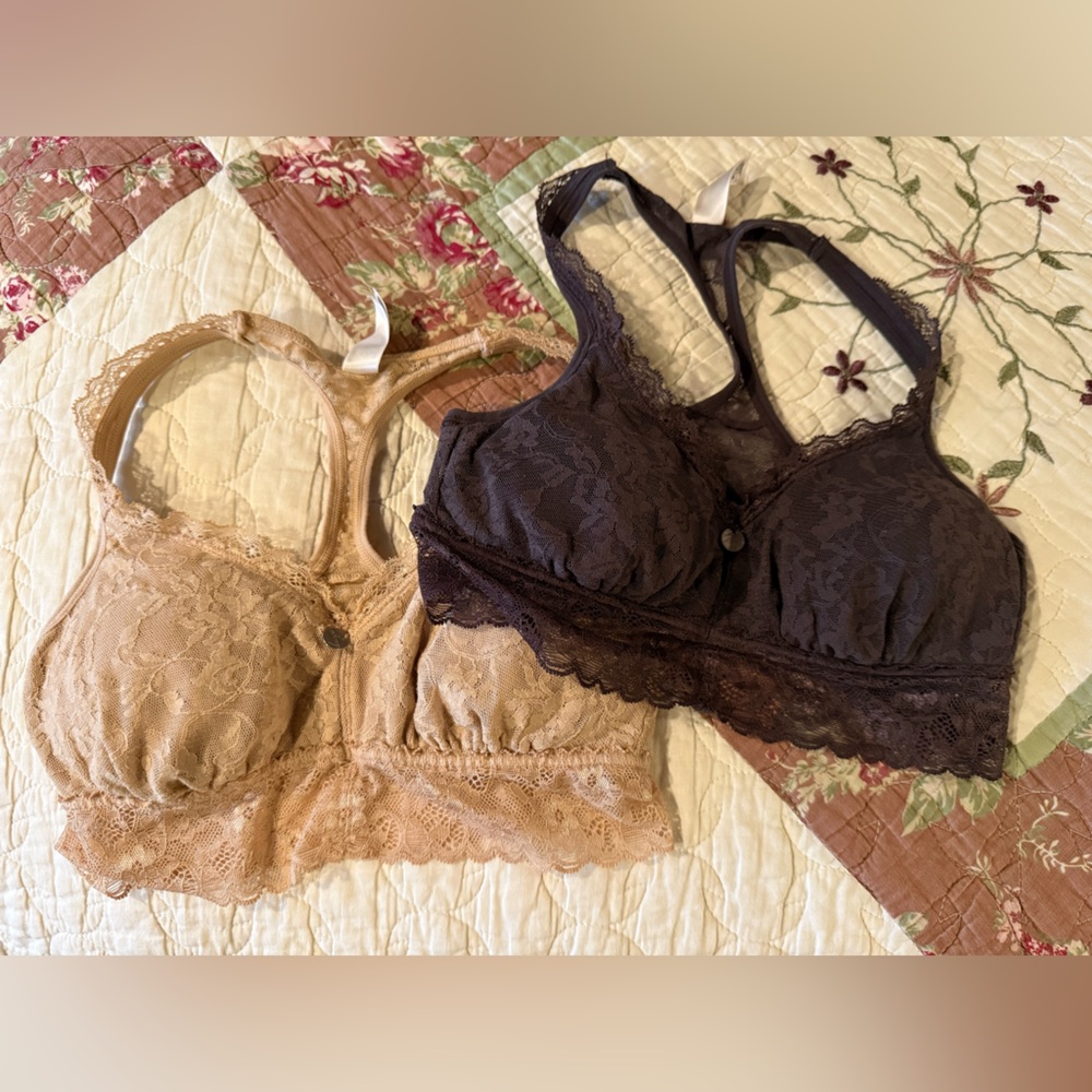DKNY lace bralettes; two pack - never worn